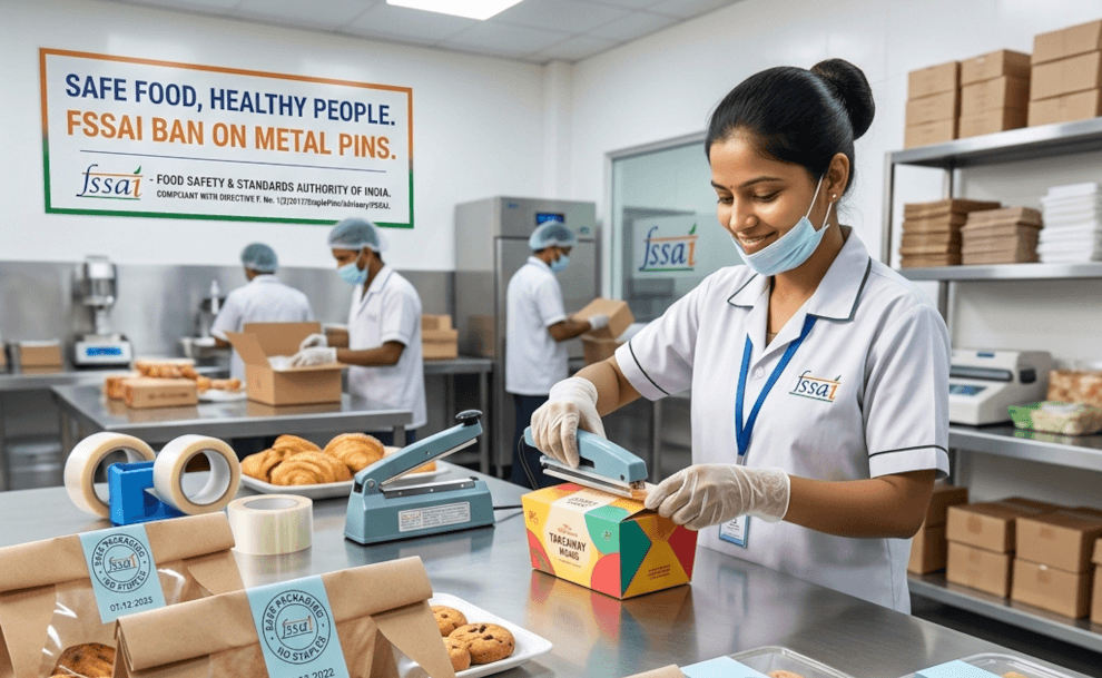 No More Staples: FSSAI Bans Metal Pins in Food Packaging for All